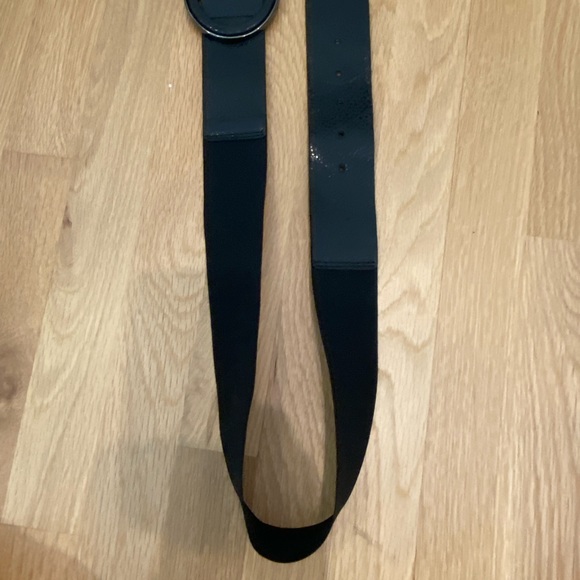 Nine West Womens Black Faux Leather Belt w Elastic Band Size M/L / NWT - Picture 8 of 9